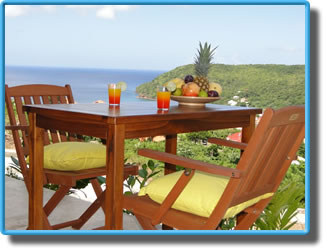 Terrasse Vue Mer  du Studio Anses Arlet